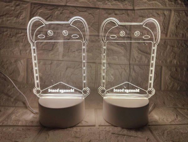 3D Acrylic Writing pad with Pen and Light