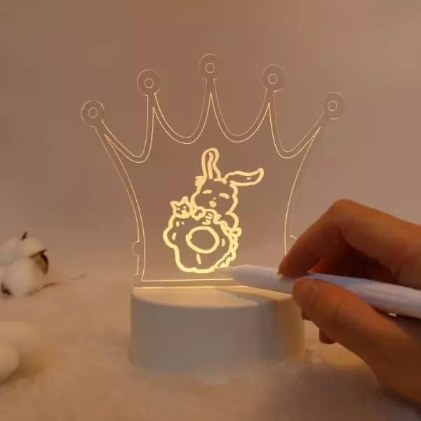 3D Acrylic Writing pad with Pen and Light