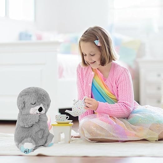 Breathing Teddy Baby Breathing Bear Baby Sound Machine Breathing Otter, Baby Soothing Otter