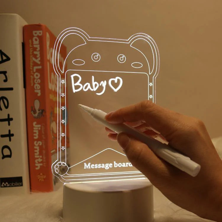 3D Acrylic Writing pad with Pen and Light