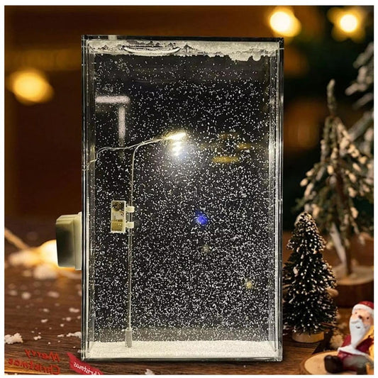 Snowfall Lamp Street Light Snow Lamp Snowy Lamp DIY Snow Scenery Night Light Snow Scenery Lamp