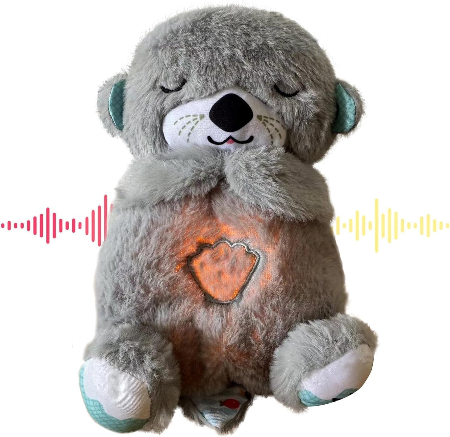 Breathing Teddy Baby Breathing Bear Baby Sound Machine Breathing Otter, Baby Soothing Otter