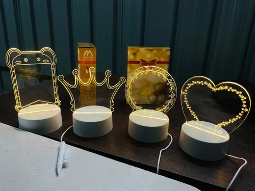 3D Acrylic Writing pad with Pen and Light